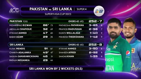 Pakistan vs Sri Lanka