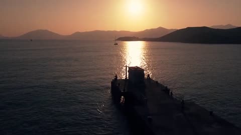 Golden Horizons: Captivating Sunrise Drone Footage