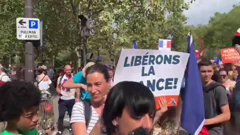 Paris, France: Massive Vaccine Passport and Lockdown Protests Sept. 4, 2021