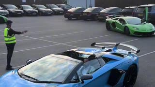 Cool dual Lamborghini donuts