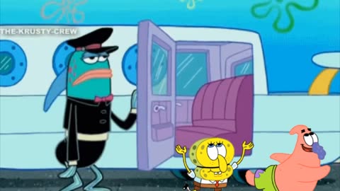 SpongeBob And Patrick Are Pretending To Be Imposters While Patrick Gets In A Limousine