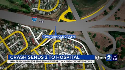 2 in serious condition after multiple vehicle crash in Pearl City