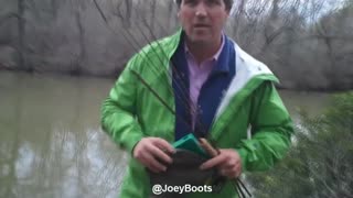 Tucker in the Wild: Tucker Carlson gets CAUGHT fishing in Central Park by Joey Boots