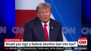 Trump CNN “I am Honored to have Done Roe V Wade, Most Consequential President in 150 Years