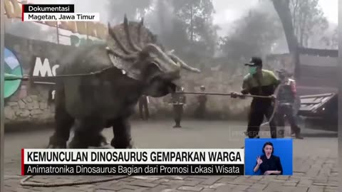 Kemunculan Dinosaurus Gemparkan Warga