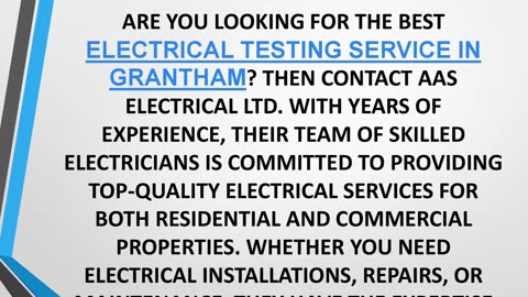 Best Electrical Testing Service in Grantham