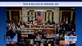 US House Of Reps Wave Ukrainian Flags As They Passed A $61B Corrupt Bill; NO MONEY FOR US BORDER
