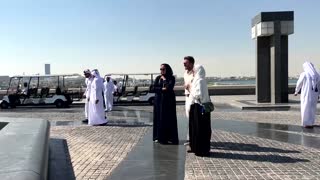 David Beckham poses for selfies with fans in Qatar