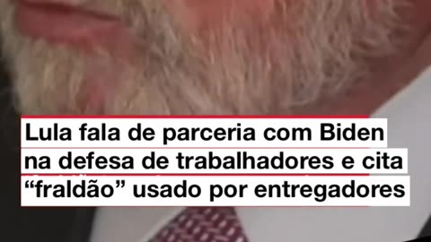 Lula fala de parceria com Biden na defesa de trabalhadores e cita “fraldão” usado por entregadores