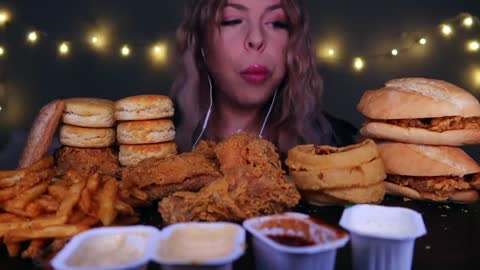 ASMR MOST POPULAR FOOD AT POPEYES