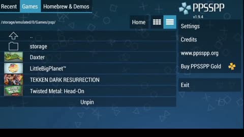 how to set ppsspp on android