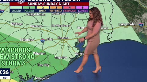 Lena's weather forecast (4/22/23) Thick white/latina shorty weather girl