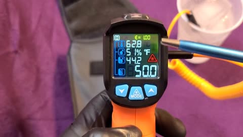 Infrared Thermometer MESTEK Temperature Gun Review, COLOR DISPLAY WITH A K PROBE!