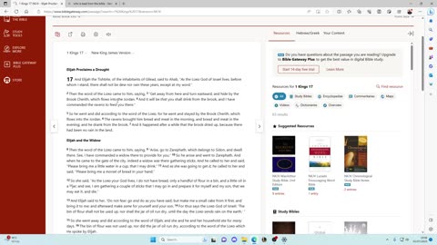Bible Study: Elijah (1) A message to evil King Ahab, God's provision and the widow.