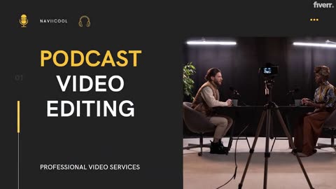 I will professionally do podcast video editing with intro