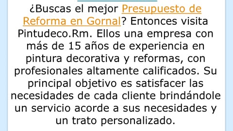 Obtenga el mejor Presupuesto de Reforma en Gornal