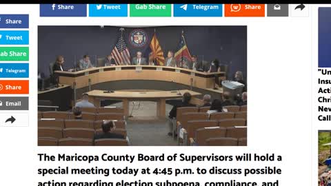 Maricopa County AZ Board of Supervisors to hold meeting today