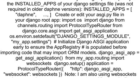 Django Daphne hot reload after code updates