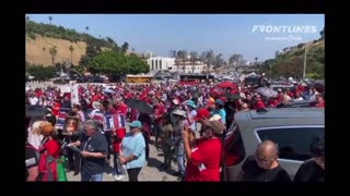 Christians and Catholics Protest Demonic group outside of Dodgers Stadium