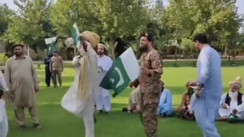 Pak army officer dance on independence day