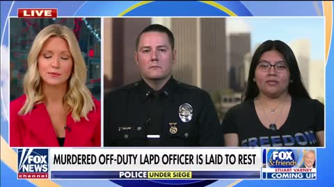 LAPD lieutenant and girlfriend of slain officer speak out after funeral