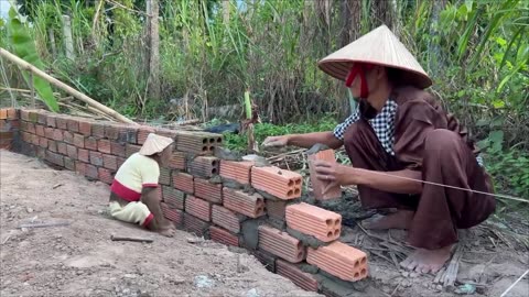 CUTIS Farmer helps dad build house foundations firm in the farm!