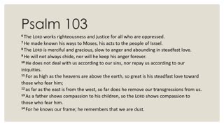 Psalm 103 Daily Devotion