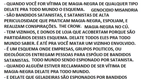 DELATE SEMPRE ESPIONAGEM, E MAGIA-NEGRA