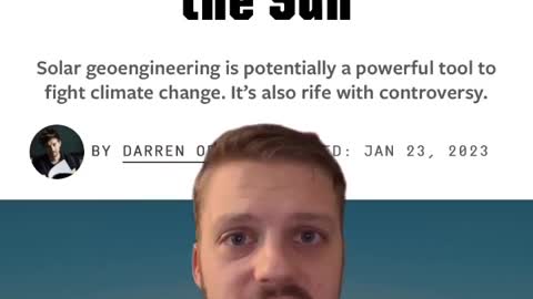 [Gates] has talked about the dimming of the sun before.