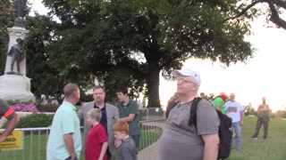 BLM tries to tear down Confederate Statue in Arkansas State Capitol. Stopped by Patriots interview