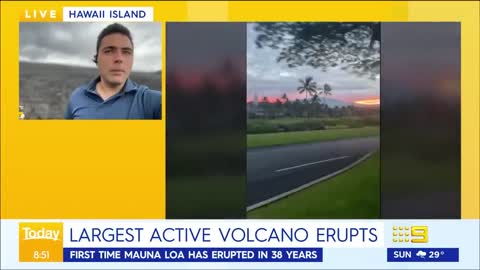 World's largest active volcano erupts for first time in almost 40 years | 9 News Australia