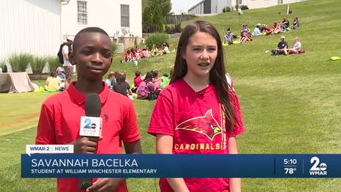 Students from William Winchester Elementary continued studies on the golf course