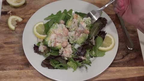 Shrimp Salad Stuffed Avocados -- The Frugal Chef