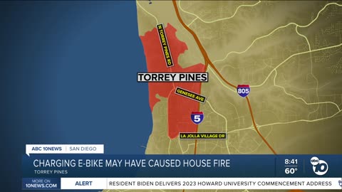 Garage fire spreads to second floor of house in Torrey Pines