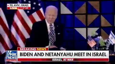 Biden is collapsing in this Israel meeting. He can’t even stay awake