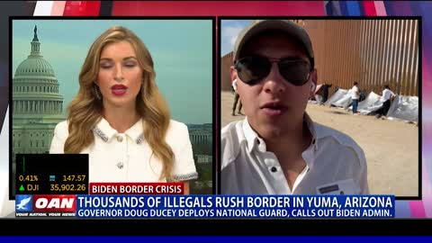 Thousands of illegals rush border in Yuma, Ariz.