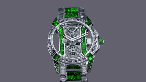 The Jacob & Co. Epic X Tourbillon Baguette Tsavorites Diamond Bracelet