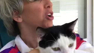 Smoking lady Loves her Furbaby!