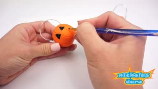 Make Funny Bag from Orange Pumpkin