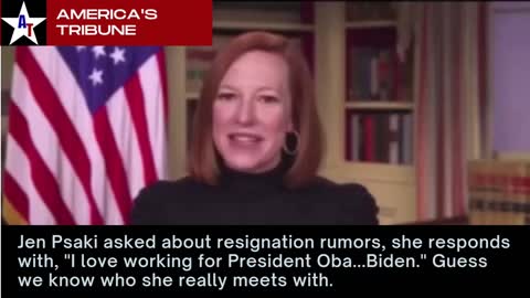 Jen Psaki Resigning rumor answer, "I love working for president Oba...Biden."