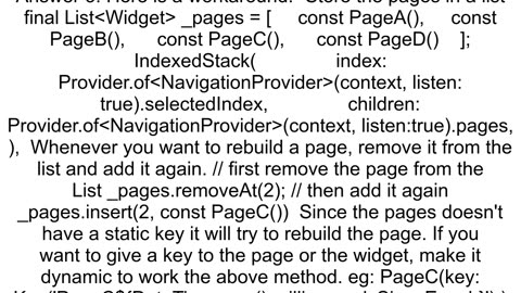 IndexedStack widgets are not updating