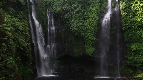 A Magnificent View Of The Waterfalls