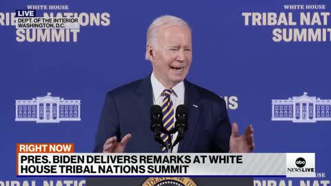 Biden delivers remarks at Tribal Nation Summit