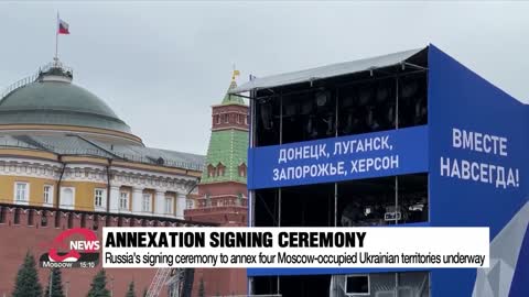 Russia holds signing ceremony to annex four Moscow-occupied Ukrainian regions