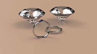 Silver rings and pure diamonds