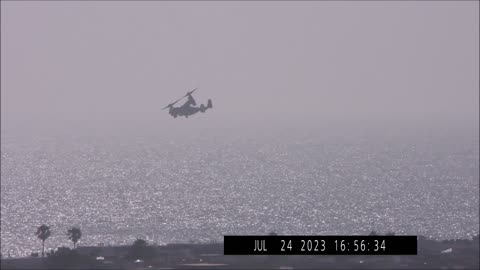 military osprey chaseing uap dragon over marina del rey