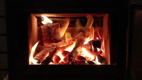 LIGHTING A FIREPLACE FIRE | 3 HOURS | WINDY NIGHT REAL FIRE | Wood burner Fire | Real Fire Sounds