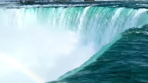 A rare sight. A full rainbow on the falls. A beautiful