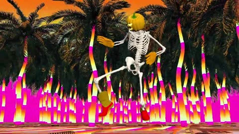 Short video of skeleton dancing
