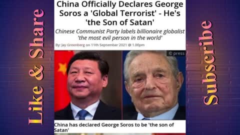 China officially declares George Soros Most Evil Person on Earth